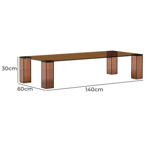 LINEA FURNITURE CHAUNCEY GLASS COFFEE TABLE