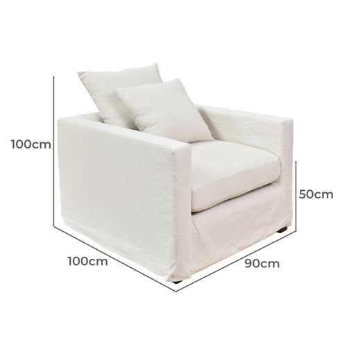 CHARTWELL HOME CHILALEA LINEN & COTTON ARMCHAIR