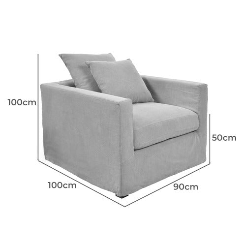 CHARTWELL HOME CHILALEA LINEN & COTTON ARMCHAIR