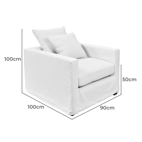 CHARTWELL HOME CHILALEA LINEN & COTTON ARMCHAIR