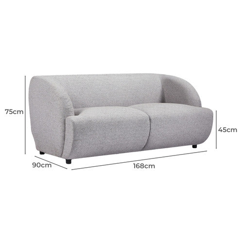 BY DESIGNS CHRISTIANE 2 SEATER BOUCLE SOFA