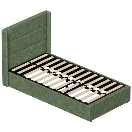 LIVING FUSION CIARAN CHENILLE GAS LIFT STORAGE BED