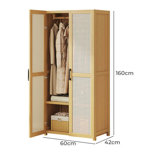MODERN COLLECTIVE CIARAN 2 DOOR BAMBOO WARDROBE