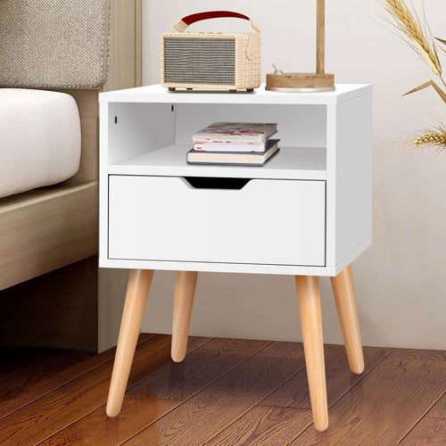 HOXTON ROOM CINAR 1 DRAWER & SHELF BEDSIDE TABLE