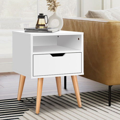 HOXTON ROOM CINAR 1 DRAWER & SHELF BEDSIDE TABLE