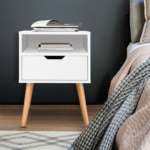 HOXTON ROOM CINAR 1 DRAWER & SHELF BEDSIDE TABLE