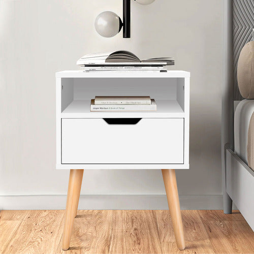 HOXTON ROOM CINAR 1 DRAWER & SHELF BEDSIDE TABLE