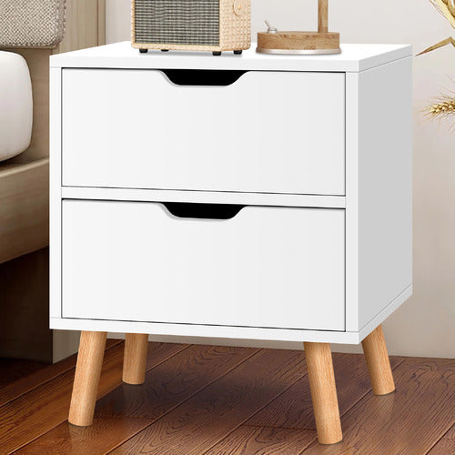 HOXTON ROOM CINAR 2 DRAWER BEDSIDE TABLE