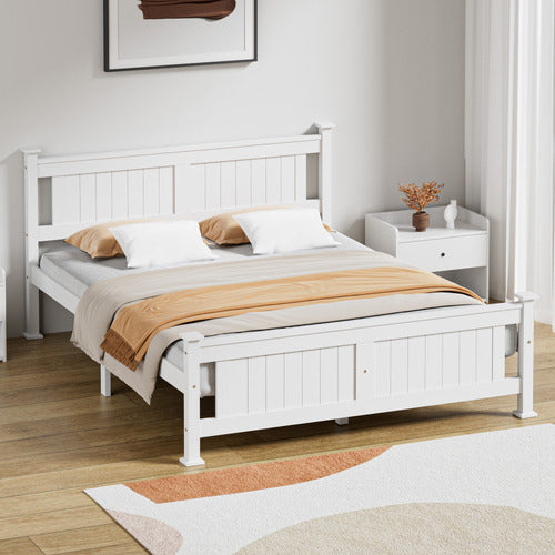LIVING FUSION CLARA PINE WOOD BED FRAME