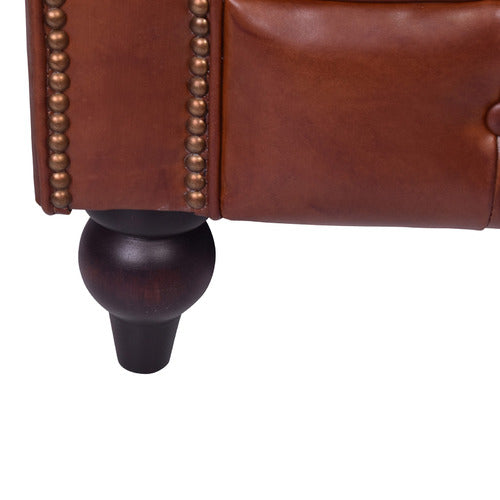 CHARTWELL HOME ESAMA CHESTERFIELD LEATHER ARMCHAIR