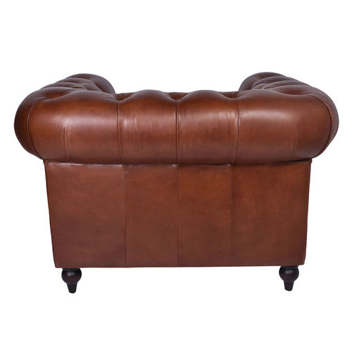 CHARTWELL HOME ESAMA CHESTERFIELD LEATHER ARMCHAIR