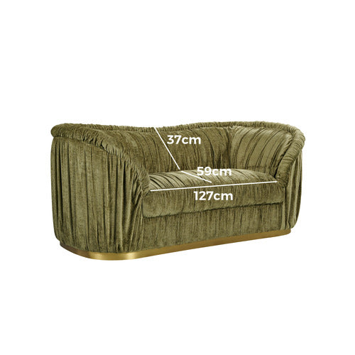 BY DESIGNS CLARETTE 2 SEATER CHENILLE SOFA