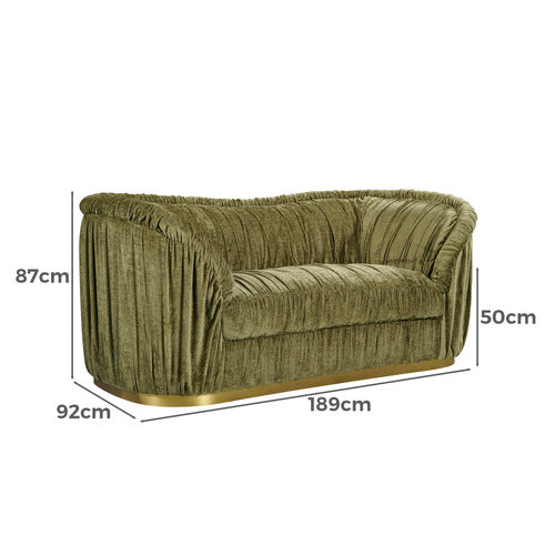 BY DESIGNS CLARETTE 2 SEATER CHENILLE SOFA