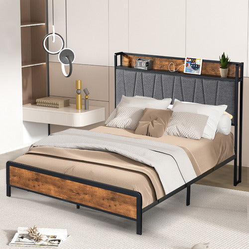OAKLEIGH HOME CLARISSE BED WITH CHARGING STATION