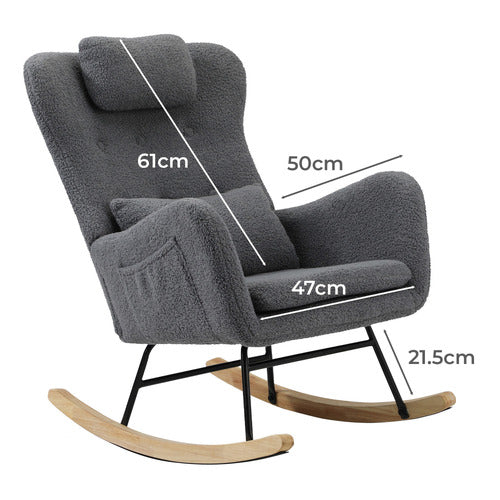 LIVING FUSION CLARK SHERPA ROCKING CHAIR