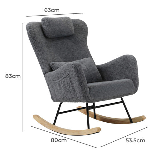 LIVING FUSION CLARK SHERPA ROCKING CHAIR