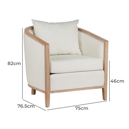 THE HOME COLLECTIVE CLAUDIA COTTON-BLEND ARMCHAIR
