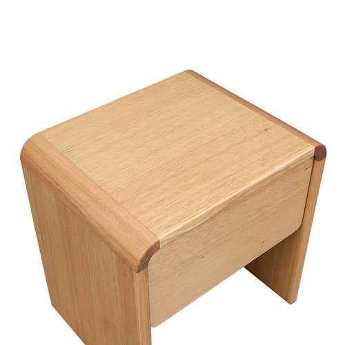 EVERGREEN HOME CLEMIE TASMANIAN OAK WOOD BEDSIDE TABLE