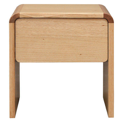EVERGREEN HOME CLEMIE TASMANIAN OAK WOOD BEDSIDE TABLE