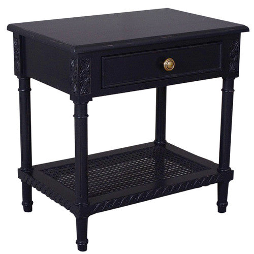 ELEGANT DESIGNS BLACK SANTA MARIA BEDSIDE TABLE