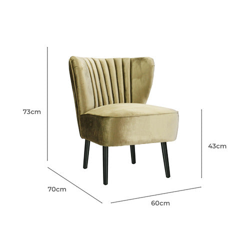 BROOKLYN AND BELLA COCO VELVET ACCENT CHAIR