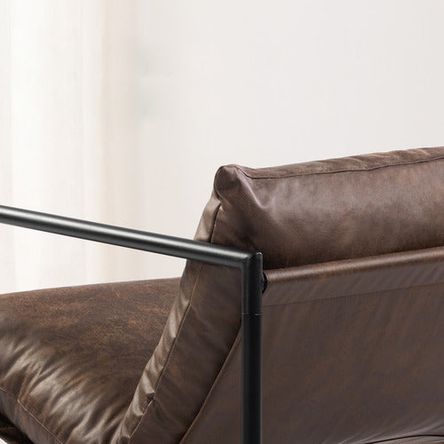 STUDIO HOME EITHAN FAUX LEATHER SLING ACCENT CHAIR
