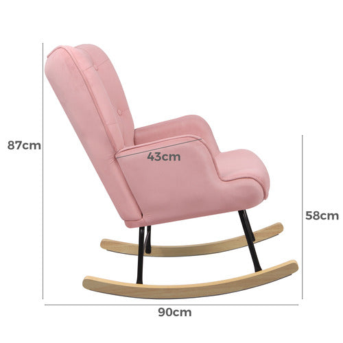 HOXTON ROOM COLLIN VELVET ROCKING CHAIR
