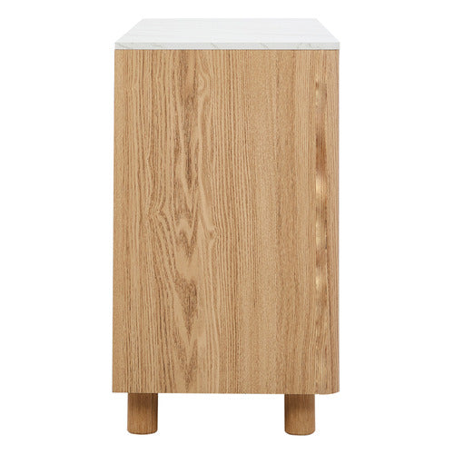 LIVING FUSION CONEY FAUX MARBLE 6 DRAWER CHEST