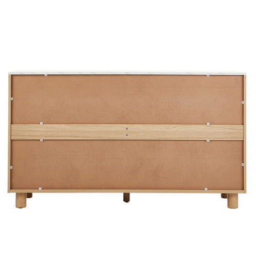 LIVING FUSION CONEY FAUX MARBLE 6 DRAWER CHEST