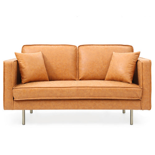 MIKASA FURNITURE COOGEE 2 SEATER FAUX LEATHER SOFA