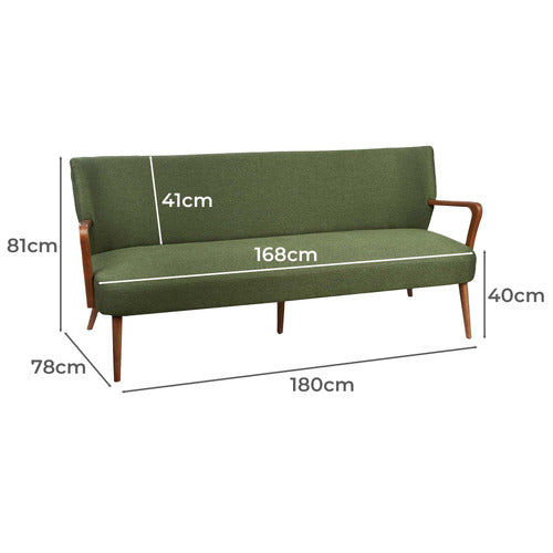 THE HOME COLLECTIVE COOPER 3 SEATER UPHOLSTERED SOFA