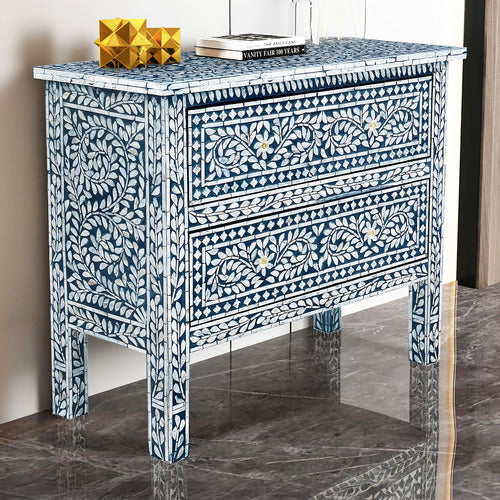 THE DECOR STORE COSIMA MOTHER OF PEARL 2 DRAWER CHEST