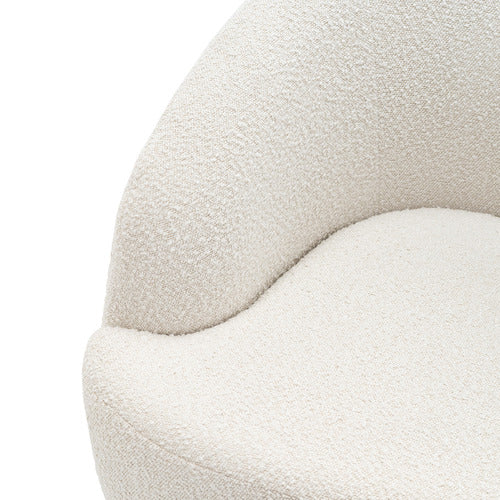 CONTINENTAL DESIGNS CREAM CUDDLE SWIVEL BOUCLE ARMCHAIR