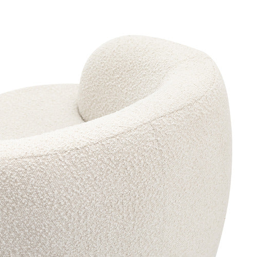 CONTINENTAL DESIGNS CREAM CUDDLE SWIVEL BOUCLE ARMCHAIR