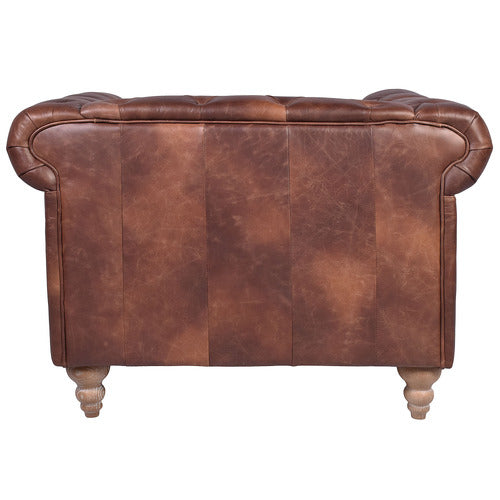 CHARTWELL HOME CRONUS CHESTERFIELD LEATHER ARMCHAIR