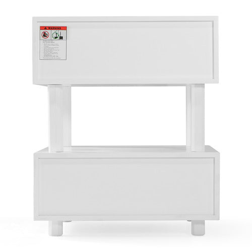 NORDIC STREET CROSSAN PINE WOOD BEDSIDE TABLE