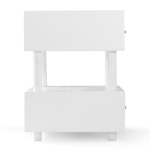 NORDIC STREET CROSSAN PINE WOOD BEDSIDE TABLE
