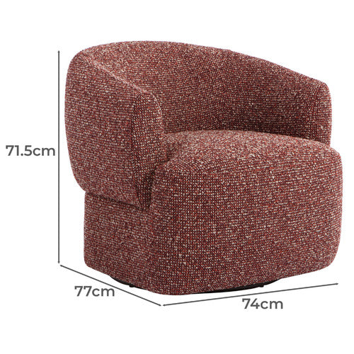 CUDDLE UPHOLSTERED SWIVEL ARMCHAIR
