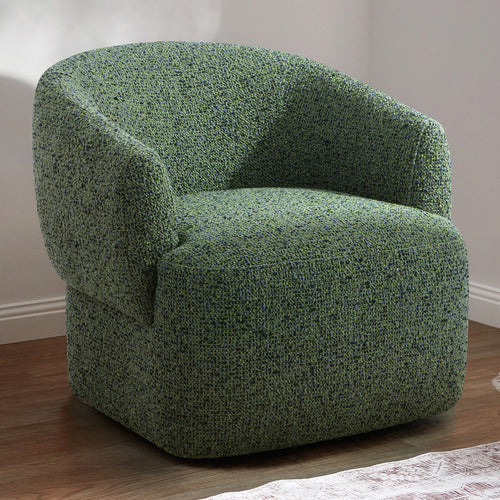 CUDDLE UPHOLSTERED SWIVEL ARMCHAIR