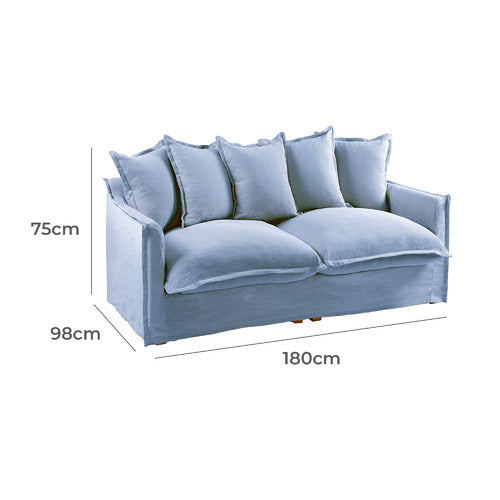 HYDE PARK HOME CUMULUS 2 SEATER SLIPCOVER SOFA
