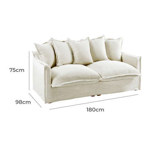 HYDE PARK HOME CUMULUS 2 SEATER SLIPCOVER SOFA