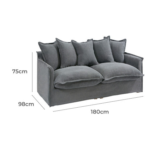 HYDE PARK HOME CUMULUS 2 SEATER SLIPCOVER SOFA