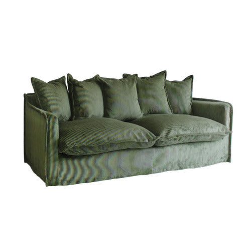 HYDE PARK HOME CUMULUS 3 SEATER CORDUROY SLIPCOVER SOFA