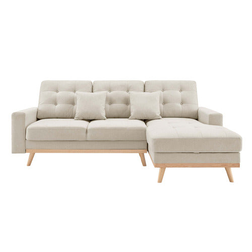 CORE LIVING CURTIS 3 SEATER DOUBLE SOFA BED WITH CHAISE