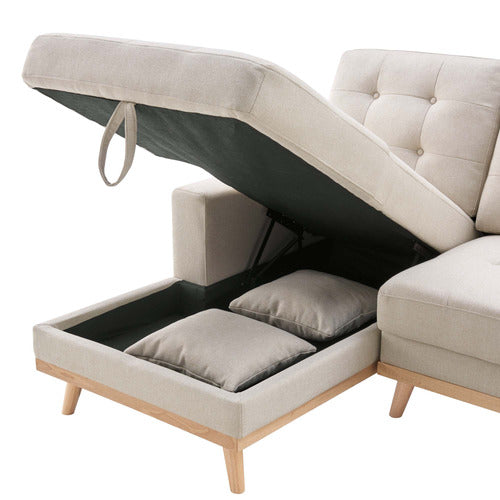 CORE LIVING CURTIS 3 SEATER DOUBLE SOFA BED WITH CHAISE