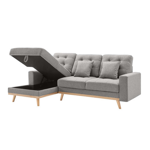 CORE LIVING CURTIS 3 SEATER DOUBLE SOFA BED WITH CHAISE