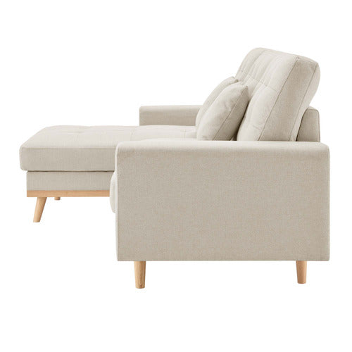 CORE LIVING CURTIS 3 SEATER DOUBLE SOFA BED WITH CHAISE