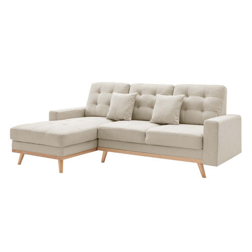 CORE LIVING CURTIS 3 SEATER DOUBLE SOFA BED WITH CHAISE