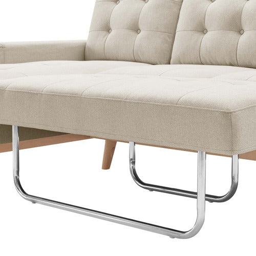 CORE LIVING CURTIS 3 SEATER DOUBLE SOFA BED WITH CHAISE