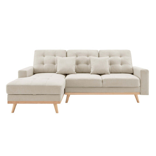 CORE LIVING CURTIS 3 SEATER DOUBLE SOFA BED WITH CHAISE
